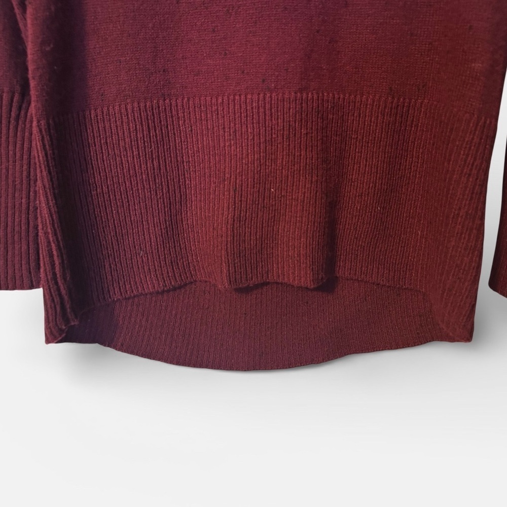 Ricki’s Burgundy Cowl Neck Sweater High Low Knit Pullover Women’s Small - Picture 7 of 8